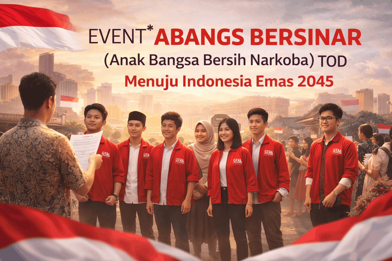 Event ABANGS BERSINAR (SOSIALISASI UPAYA REHABILITASI PENYITAS NARKOBA di 30 Titik