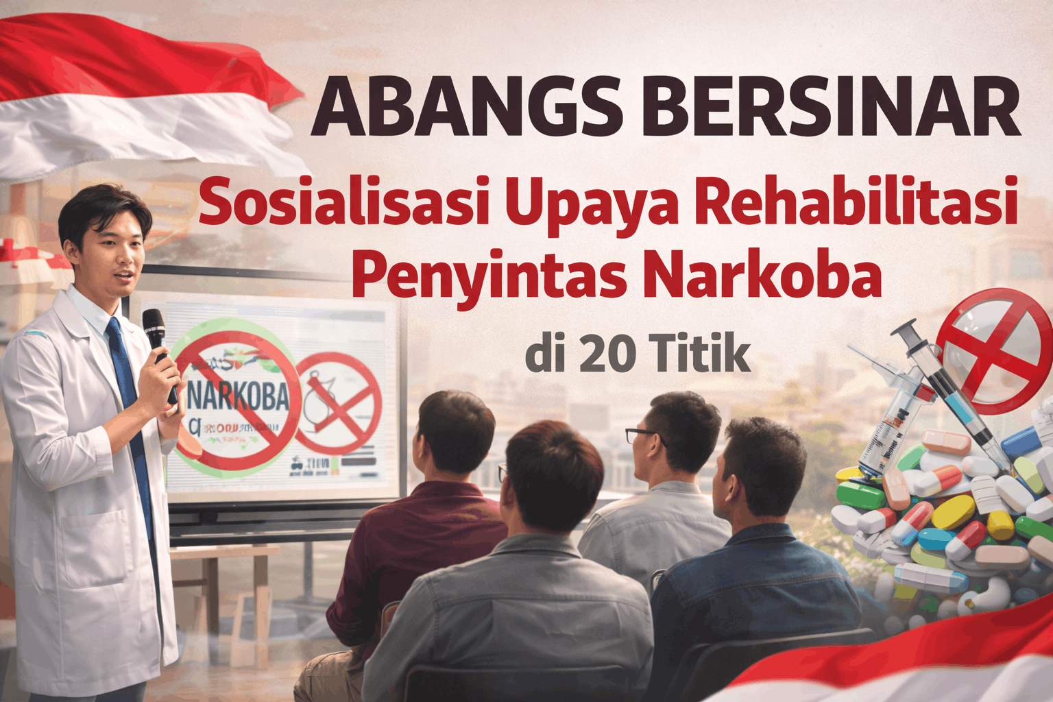Event ABANGS BERSINAR (Anak Bangsa Bersih Narkoba) Menuju Indonesia Emas 2045