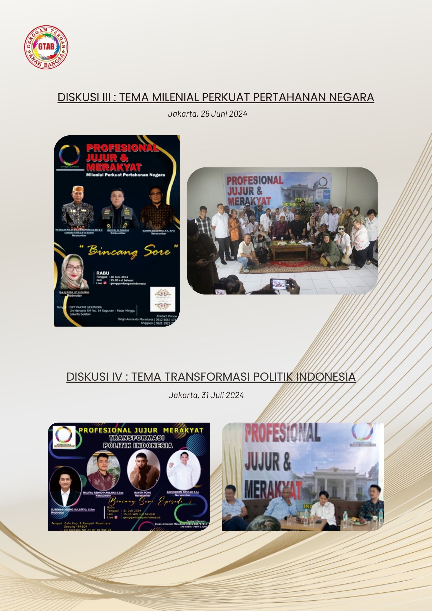 Diskusi Publik “Profesional - Jujur - Merakyat”