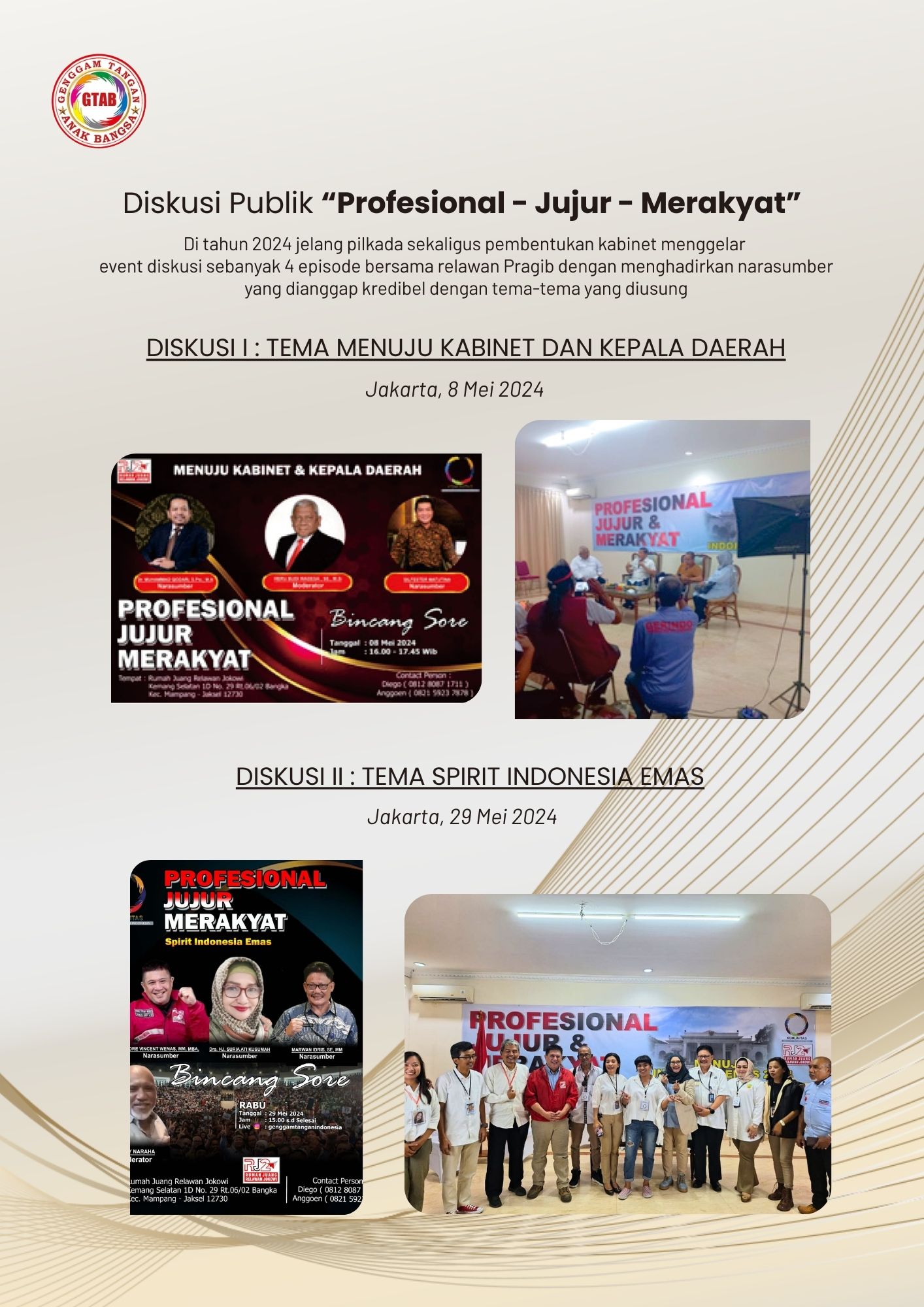 Diskusi Publik “Profesional - Jujur - Merakyat”